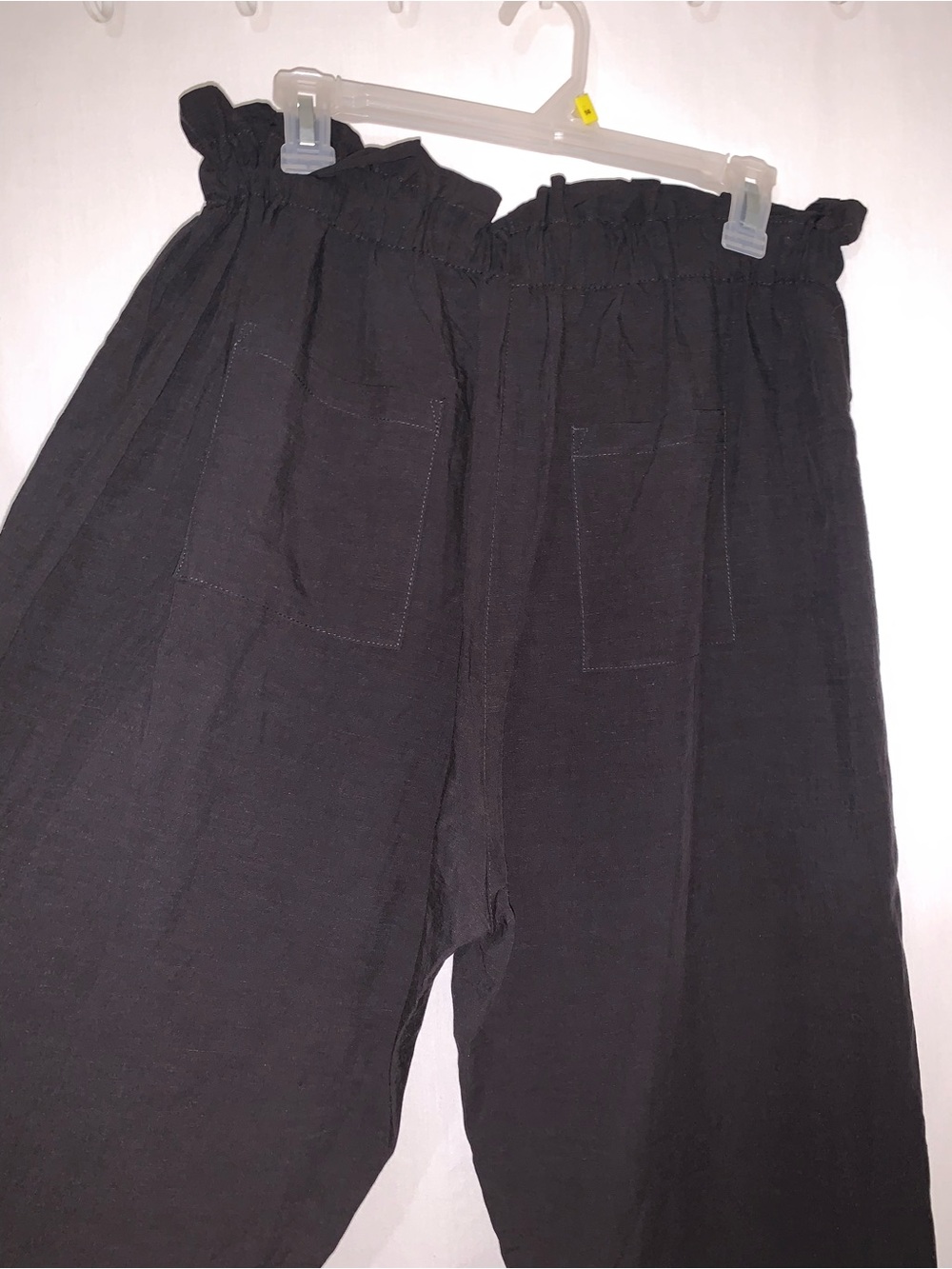 NWOT Emerson Fry Cropped Paris Paper Bag Linen Pants In Black Sizes M, XL - Picture 11 of 16